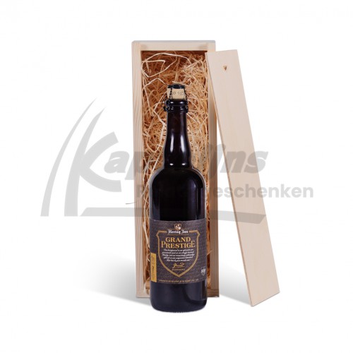 Product Luxe houten schuifkist speciaal bier 75 cl naar keuze